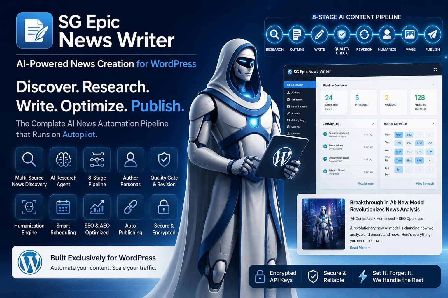 SG Epic News Writer for WordPress